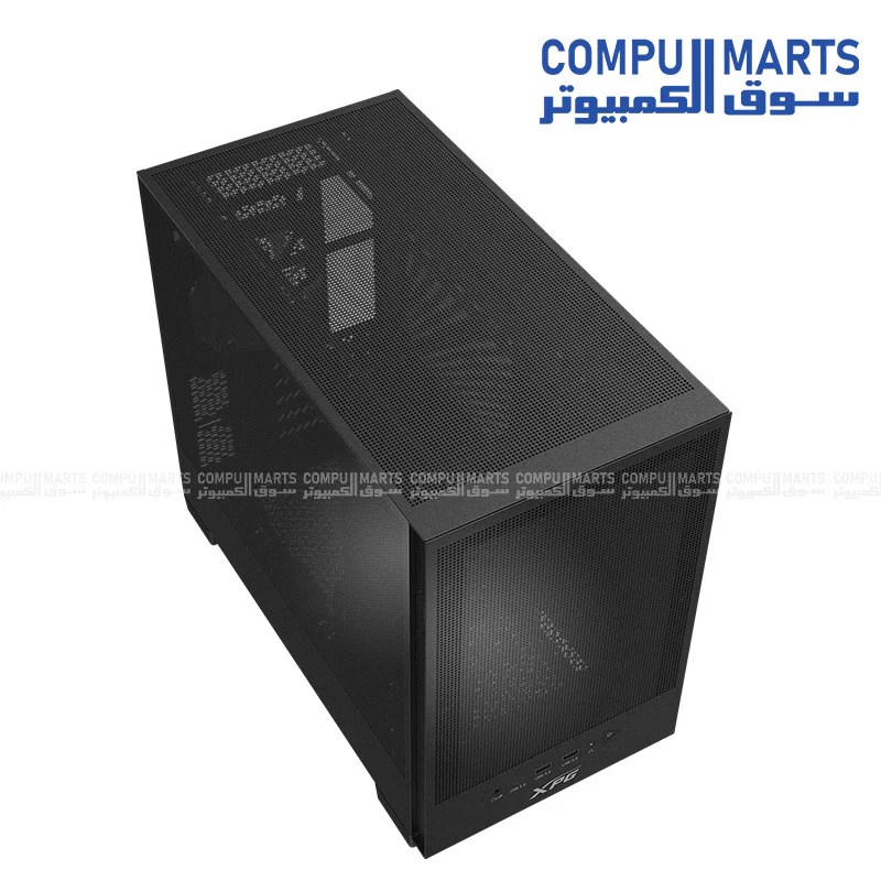 XPG VALOR Mesh Nano Micro-ATX Mini Tower Gaming Case – High Airflow Mesh, ARGB Fan, 360mm Radiator, Type-C, Black/White - Image 3