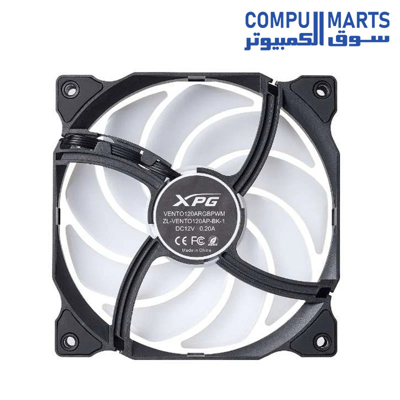 XPG Vento 120 ARGB Case Fan/Cooler for PC  9 LEDs, 1200 RPM, 45.3 CFM Fan Airflow - Image 7