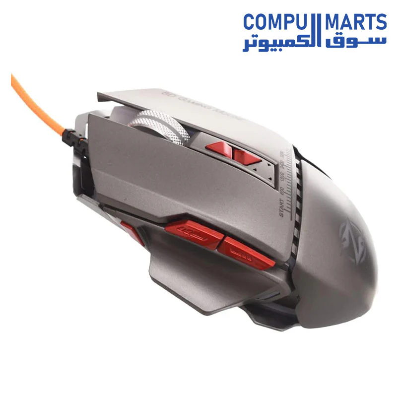 ZornWee GX10 Wired Equipment Master Professional Gaming Mouse - Grey Red - Image 2