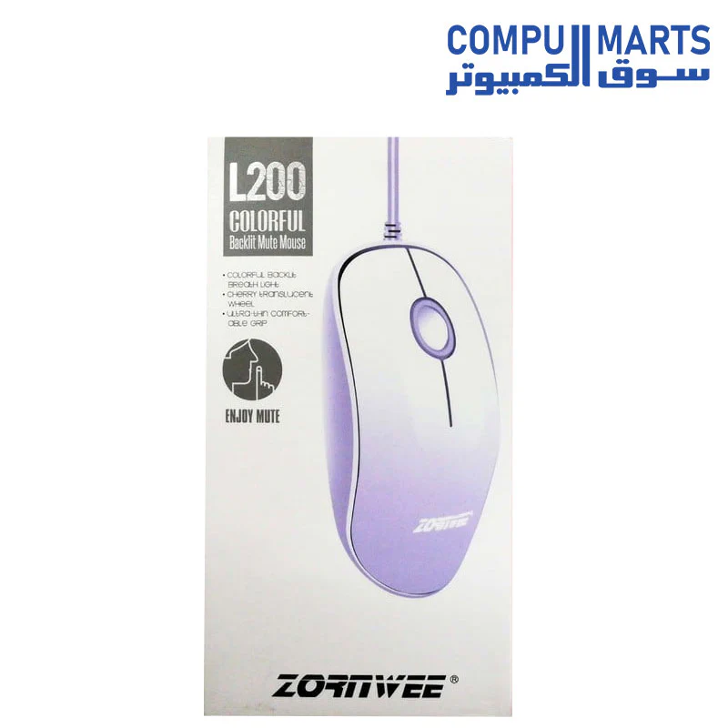 ZORNWEE L200 COLORFUL SILENT MOUSE WITH BACKLIT - Image 3
